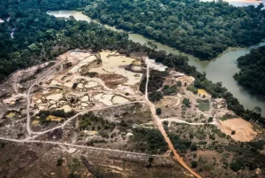 Area de mineracao perto do rio Jamanxin ao norte da cidade de Novo Progresso PA. 1