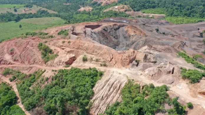 Área de mineração em Mato Grosso. Foto: Divulgação | Polícia Federal