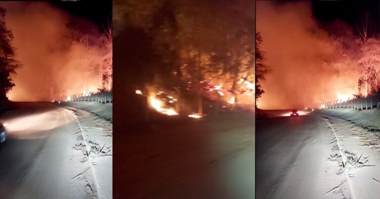 Incêndio em área de mineradora em Itabira assusta moradores