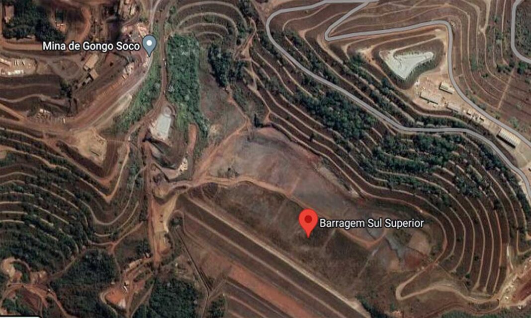 Alarme falso foi emitido a partir da barragem Inferior Sul da mina de Gongo Soco; Cidade convive com risco de rompimento da barragem Superior Sul, em nível 3 de emergência