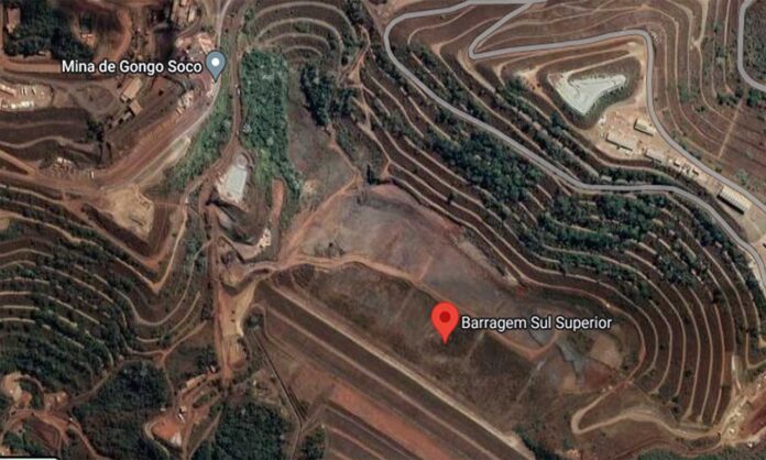 Alarme falso foi emitido a partir da barragem Inferior Sul da mina de Gongo Soco; Cidade convive com risco de rompimento da barragem Superior Sul, em nível 3 de emergência