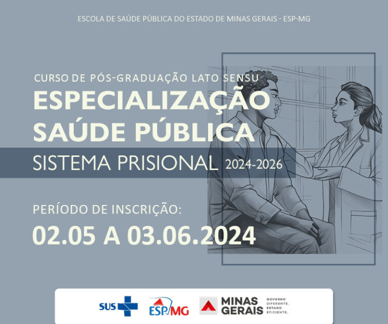 ESP-MG abre 40 vagas para curso de 'Especialização em Saúde Pública'