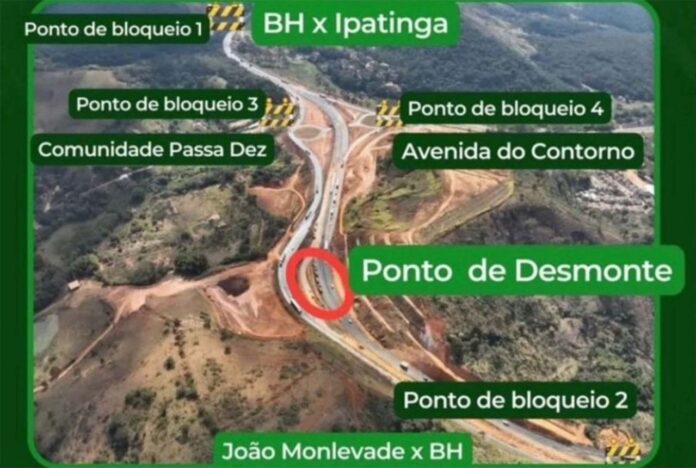 Intervenções serão no trevo de São Gonçalo do Rio Abaixo, na altura do km 379; Motoristas devem evitar o trecho e buscar rotas alternativas à BR-381