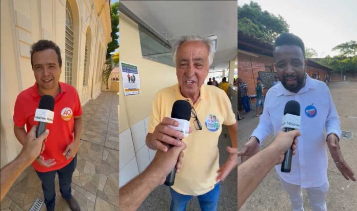Sem Título-2 Otacilinho compareceu à seção de votação pela manhã, enquanto Breno Costa e Claudinho Ziriguidum preferiram votar à tarde; Eleições na cidade foram marcadas por muita sujeira nas ruas