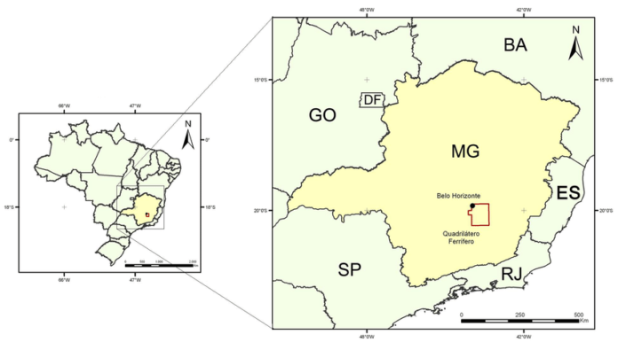 O Quadrilátero Ferrífero é uma área localizada no coração de Minas Gerais, abrangendo cerca de 7.000 km². Sua definição não é apenas geográfica, mas também geológica, sendo uma das regiões mais ricas em minerais metálicos, principalmente ferro, do mundo