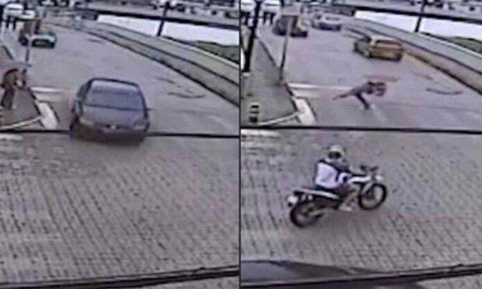 Sem Título-11 Motorista prestou socorro depois de corda se enroscar à perna da mulher na Avenida Doutor José Moreira; Idosa teve apenas ferimentos leves