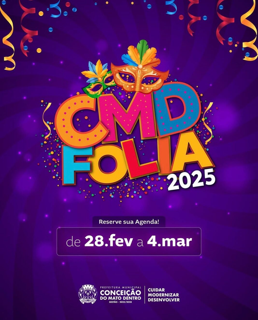Sem título-1 Carnaval será realizado no aeroporto e contará com artistas como Lauana Prado, Lambasaia, Ara Ketu, Bartucada , Tykerê e diversas outras atrações em Conceição do Mato Dentro