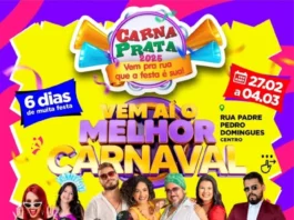 Com seis dias de festa, o CarnaPrata 2025 trará uma mistura de estilos musicais, desde as clássicas marchinhas até apresentações de bandas e DJs.