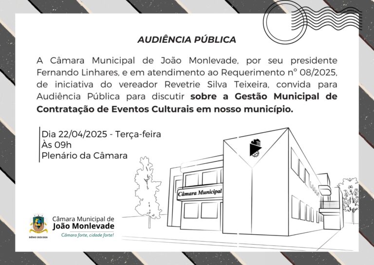 A Iniciativa de audiência pública do vereador Revetrie Silva Teixeira busca maior transparência na gestão cultural do município