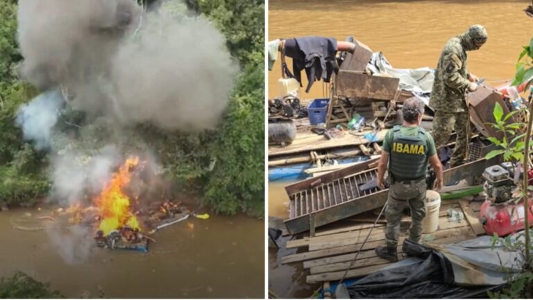 Sete suspeitos foram presos e operação contra os garimpos ilegais mobilizou forças policiais e órgãos ambientais em oito cidades do Campo das Vertentes