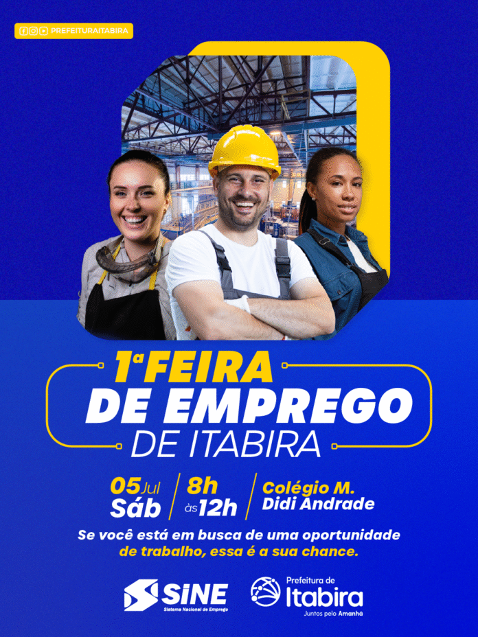 Feira de Emprego - 1080x1440px 01 Os interessados na Feira de Emprego devem levar currículo atualizado para participar das seleções diretamente com os recrutadores