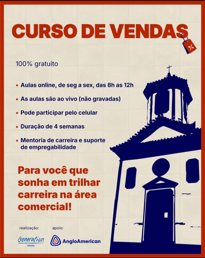 O curso terá duração de 04 semanas, com início previsto para 08 de setembro.