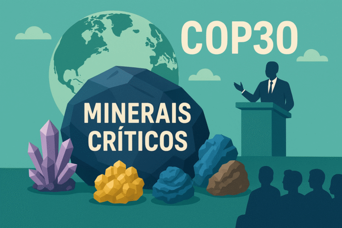 ChatGPT Image 5 de set. de 2025, 13_42_41 O Brasil apresentará na COP30 o primeiro estudo sobre minerais críticos e estratégicos, fruto da parceria entre o SGB e o Cetem. O estudo foca na exploração de minerais essenciais para a transição energética e a soberania mineral