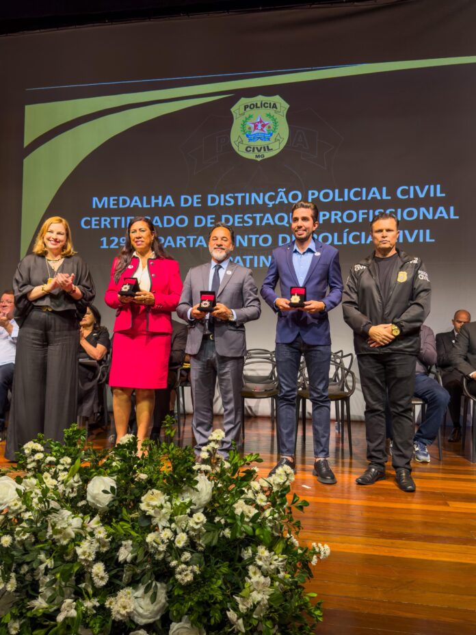 Ao receber a homenagem, Marco Antonio Lage ressaltou o orgulho de dividir o reconhecimento com a população de Itabira e reforçou seu compromisso com a segurança pública regional