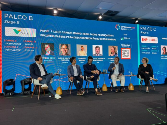 Juliana Novaes Bedoya, da Anglo American, fala sobre os avanços e desafios da descarbonização do setor mineral na Exposibram 2025, com foco em inovação e colaboração