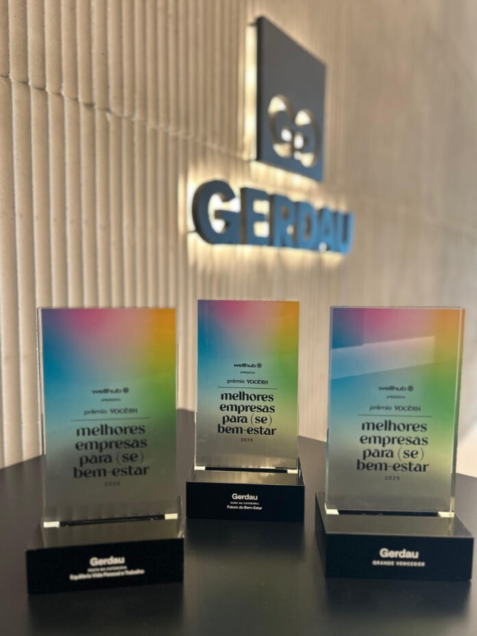 Gerdau é premiada no Prêmio Melhores Empresas para Bem-Estar, conquistando o título de empresa destaque geral, além de ouro e prata em reconhecimento às suas práticas inovadoras em saúde e qualidade de vida no trabalho