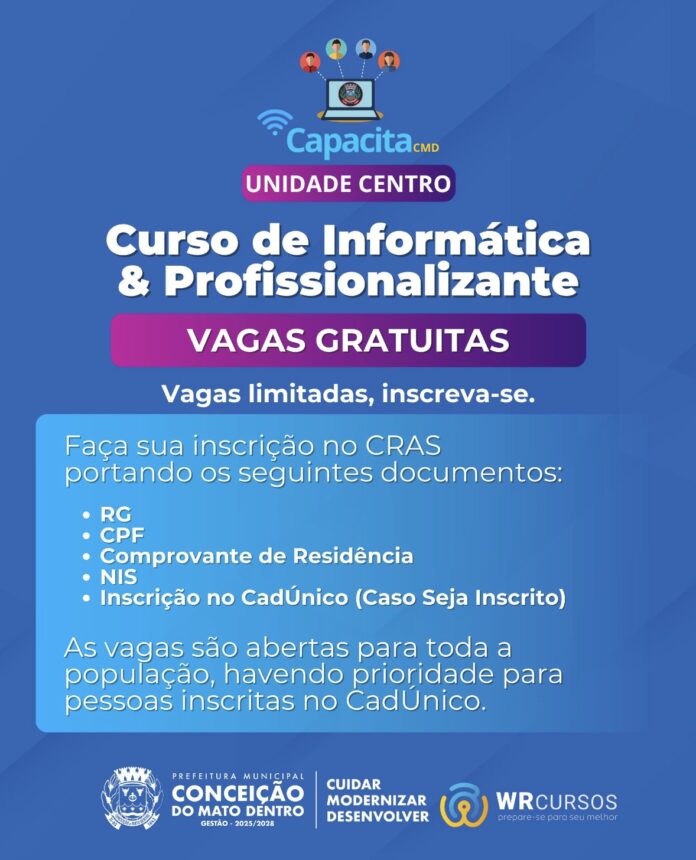 Programa oferece capacitação gratuita e inclusão digital