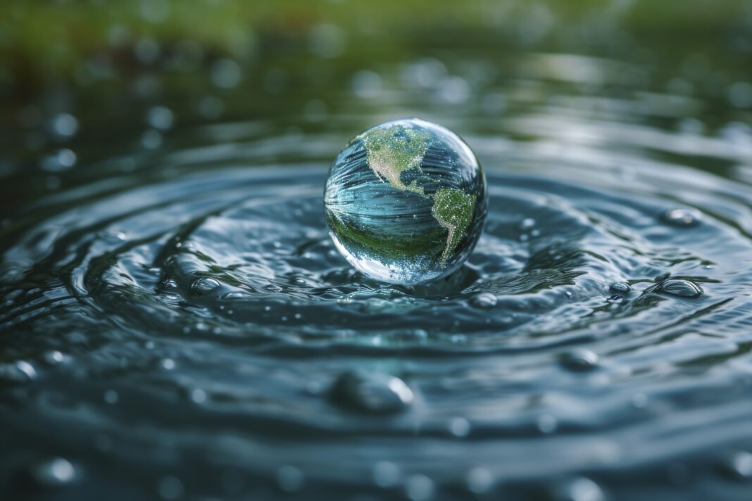 gota-de-agua-realista-com-um-ecossistema A Anglo American se destaca no Brasil com projetos de preservação hídrica e reuso de água em Conceição do Mato Dentro. A empresa investe em soluções sustentáveis que impactam positivamente o meio ambiente e as comunidades locais
