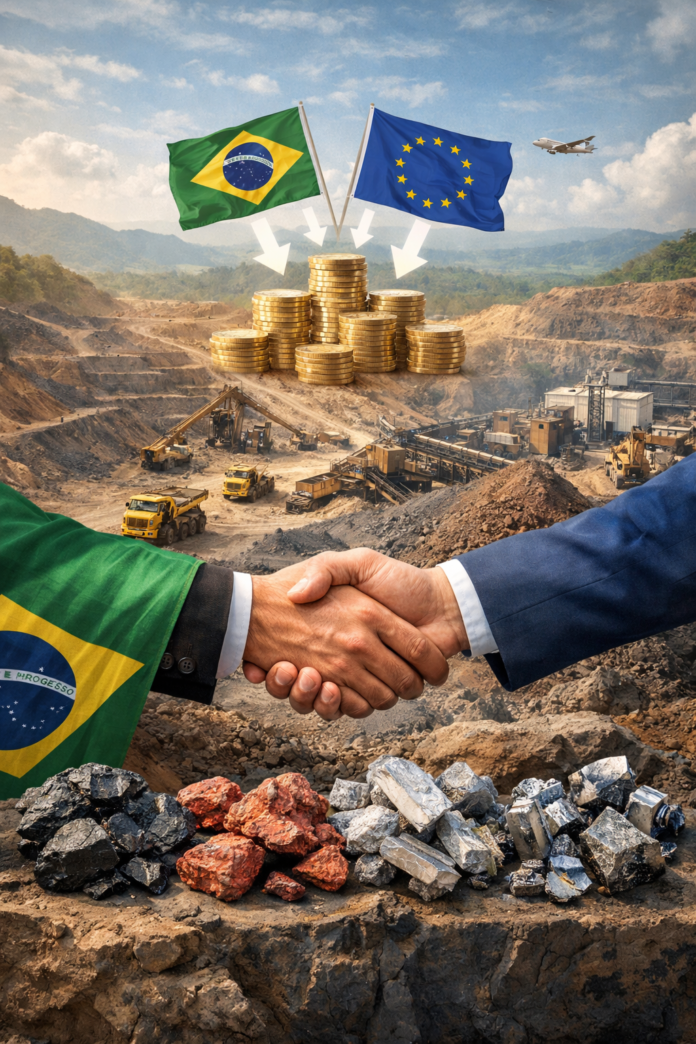 Além da extração desses minerais críticos, a União Europeia demonstrou um forte interesse na realização do beneficiamento e refino desses insumos em território brasileiro