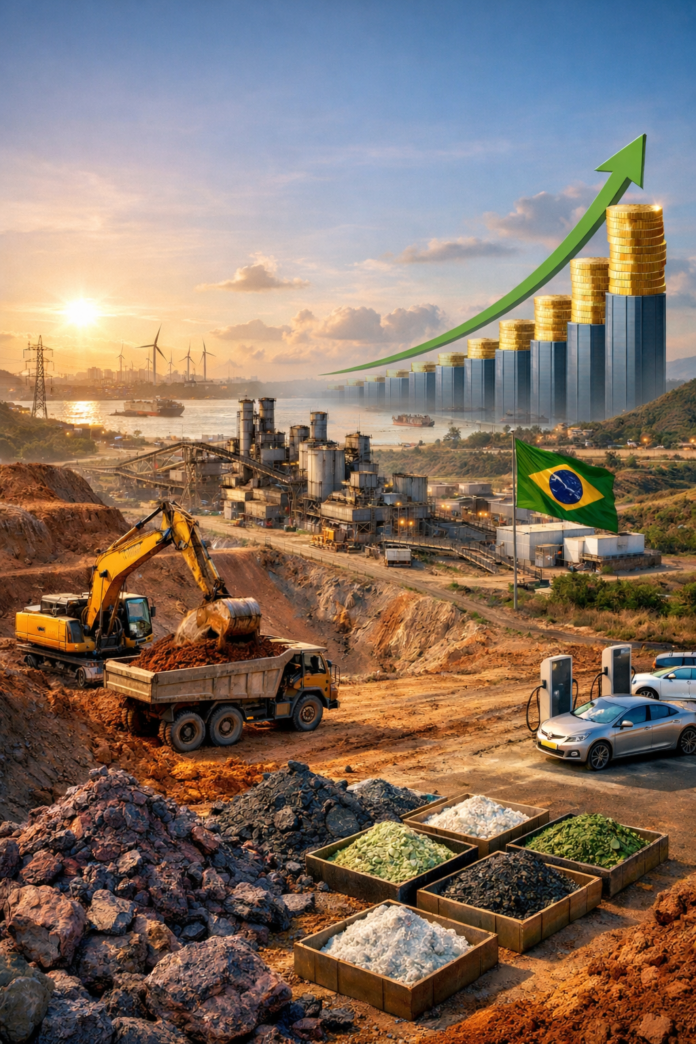 Empresas de terras raras no Brasil tiveram valorização de até 390% em 2025, impulsionadas pela alta demanda global e o avanço da Política Nacional de Minerais Críticos