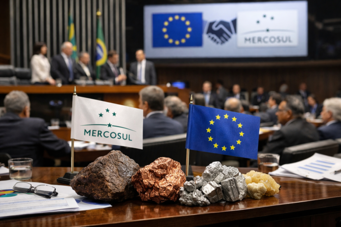 Aprovado na Câmara dos Deputados, o acordo Mercosul-UE avança com regras sobre a exportação de minerais. O processo segue em tramitação na Argentina e no Uruguai.