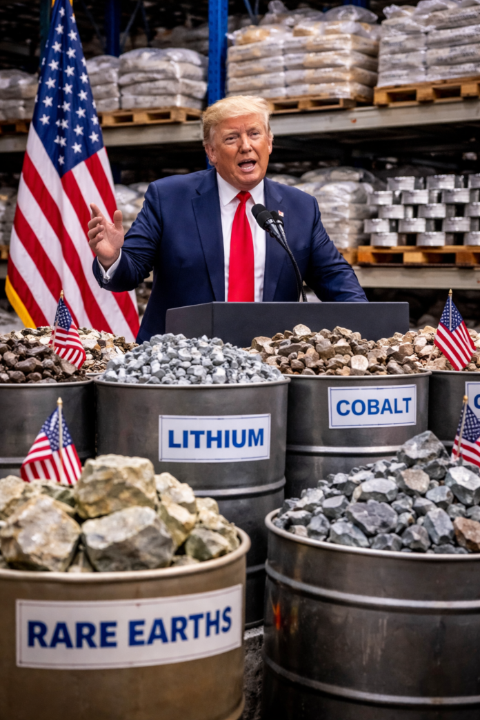 Donald Trump anunciou a criação de um estoque estratégico de minerais críticos com US$ 10 bilhões para reduzir a dependência dos EUA da China e garantir a segurança no fornecimento de recursos essenciais