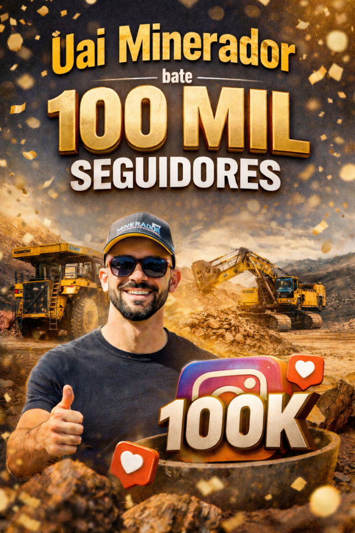 ChatGPT Image 13 de abr. de 2026, 10_38_49 Uai Minerador alcança 100 mil seguidores no Instagram e se destaca como referência em conteúdo sobre mineração com linguagem acessível e engajamento crescente