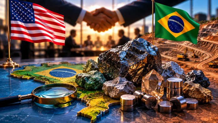 Brasil e Estados Unidos retomam diálogo sobre terras raras e minerais críticos em reunião estratégica em Brasília com governo, parlamentares e mineradoras
