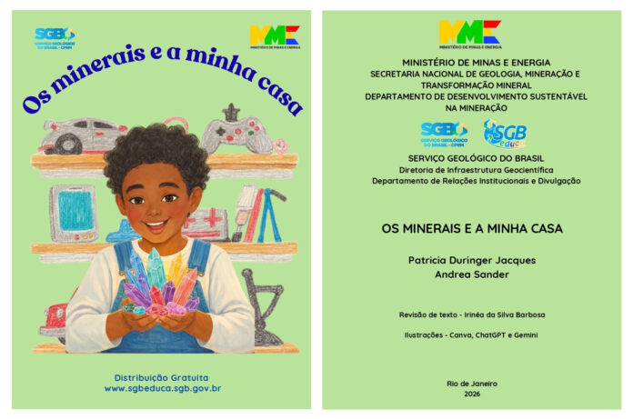 unnamed (21) O MME e o Serviço Geológico do Brasil lançaram a cartilha infantil “Os Minerais e a Minha Casa”, material gratuito que explica mineração sustentável e a presença dos minerais no cotidiano das crianças