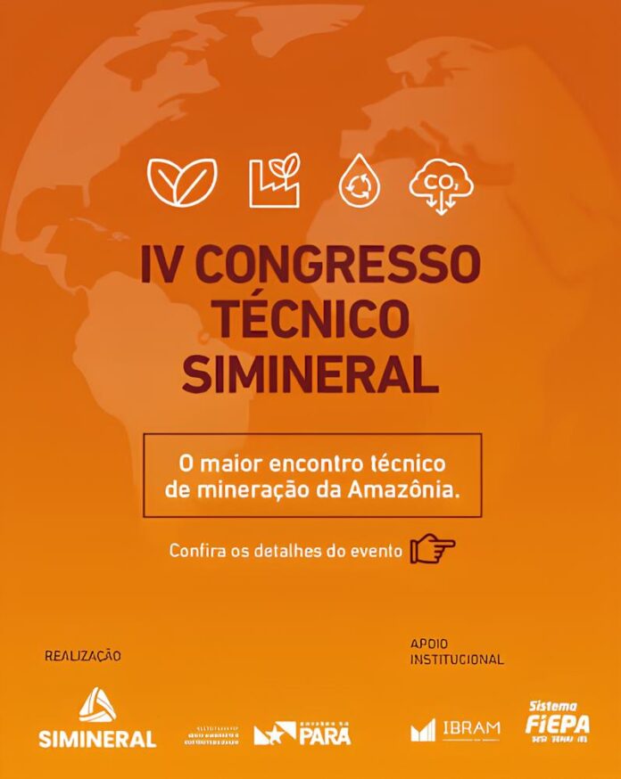 A 5ª edição do Congresso Técnico Simineral será realizada nos dias 5 e 6 de agosto, em Canaã dos Carajás, reunindo especialistas e lideranças para discutir os rumos da mineração na Amazônia.