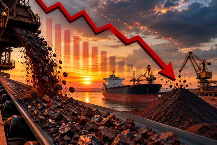 Exportações de minério de ferro de Minas Gerais somaram US$ 4,3 bilhões em 2026, mas registraram queda de 5,5% no acumulado do ano e retração de 21,7% em maio, influenciadas pelas tensões no Oriente Médio