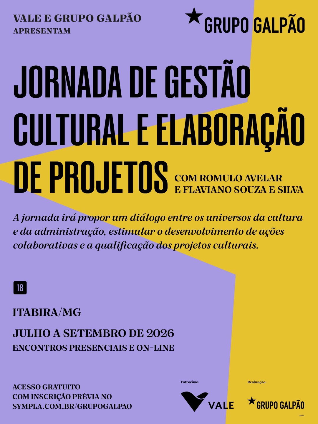 Vale patrocina jornada cultural em Itabira com formação gratuita