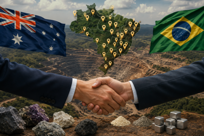 ChatGPT Image 22 de jul. de 2026, 18_19_12 A Harvest Minerals anunciou a aquisição de oito projetos de terras raras com 27 direitos minerários no Brasil. As áreas ainda passarão por pesquisas para avaliar o potencial econômico das jazidas