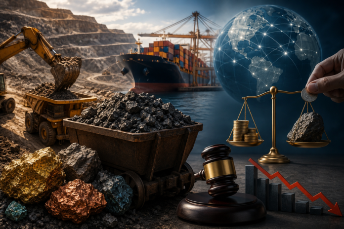 A mineração respondeu por US$ 20,3 bilhões da balança comercial brasileira no primeiro semestre de 2026. O IBRAM alerta que o imposto seletivo pode reduzir a competitividade das exportações de minério de ferro