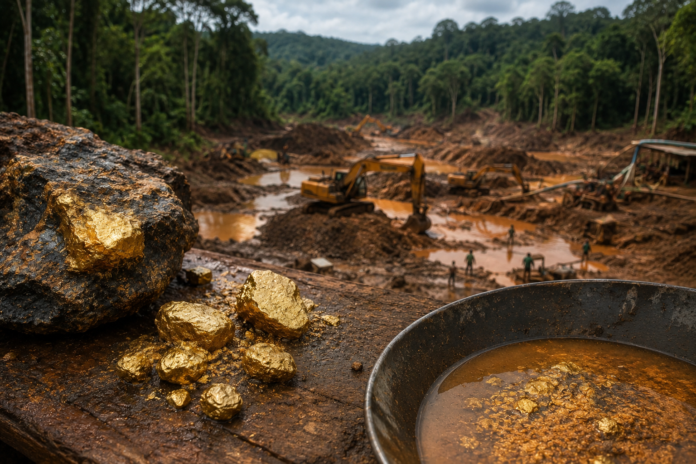 Áreas de mineração em Mato Grosso somaram R$ 927 milhões em vendas declaradas de ouro e foram alvo de autuações do Ibama por uso ou armazenamento de mercúrio sem origem legal comprovada.