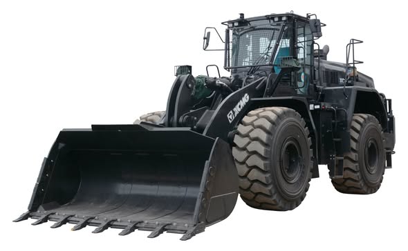 carregadeira híbrida XC988-HEV XCMG apresenta a carregadeira híbrida XC988-HEV na Exposibram 2026 e expõe o caminhão XDE130, com capacidade para transportar até 120 toneladas