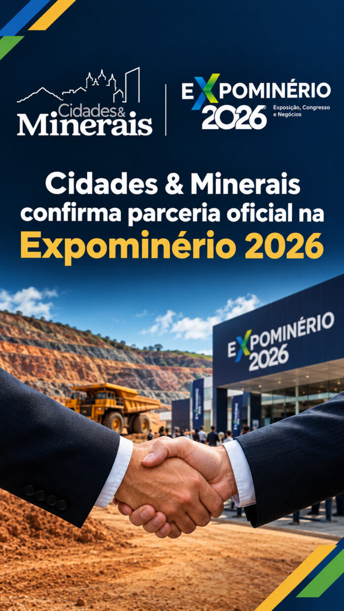 ChatGPT Image 25 de set. de 2026, 12_08_41 Expominério 2026 acontece de 25 a 27 de novembro, em Cuiabá, com congresso, exposição, negócios e minicursos. Cidades & Minerais será parceiro oficial e terá estande no evento