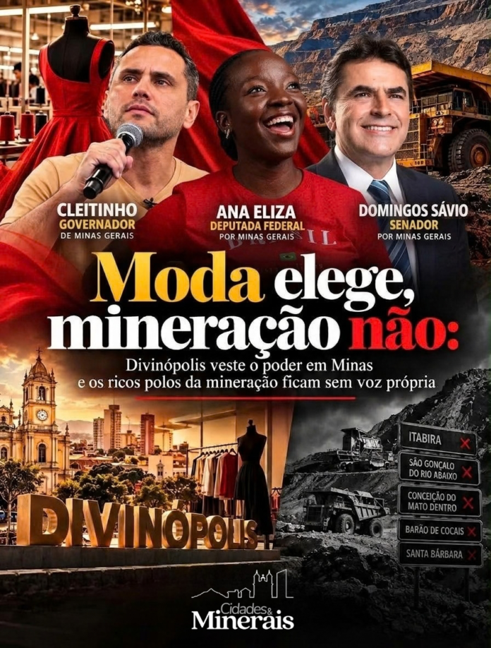 Cinco cidades mineradoras de Minas terminaram as eleições de 2026 sem eleger deputado próprio, enquanto Divinópolis ampliou sua representação política no estado