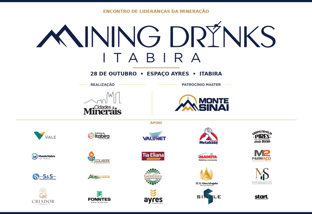 Encontro de lideranças da mineração promovido pelo Cidades & Minerais acontece nesta quarta-feira (28), no Espaço Ayres, e reúne mineradoras, poder público, fornecedores e empresas da cadeia em torno de um propósito: aproximar as decisões do lugar onde o minério nasce